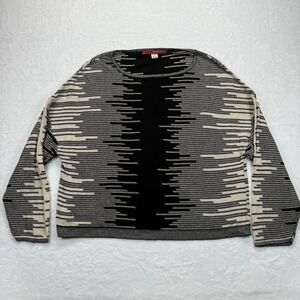 Beyond Threads Knit‎ Sweater Geometric Print Long Sleeve Pullover Size L